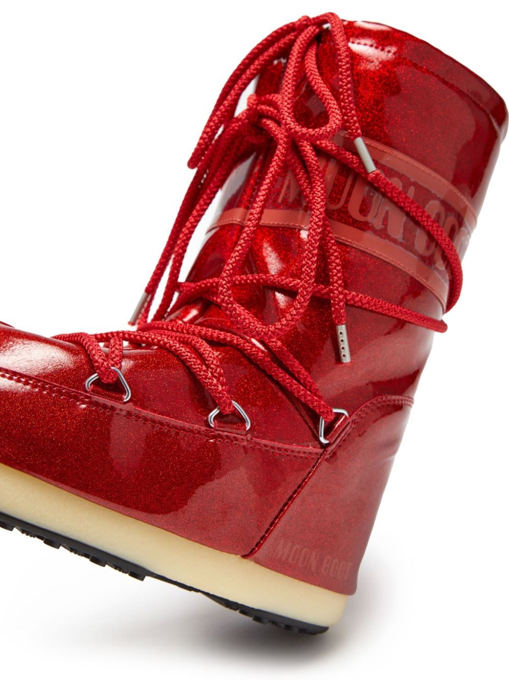 Stivali da neve Icon con glitter in rosso Moon boot kids bambini MOON BOOT KIDS divincenzoboutique